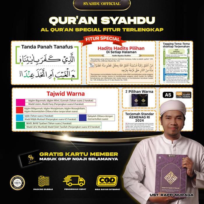 

Diskon Quran Syahdu Ukuran Sedang A5 - Mushaf Al-Quran Syahdu Fitur Canggih Qr Code Packing Aman