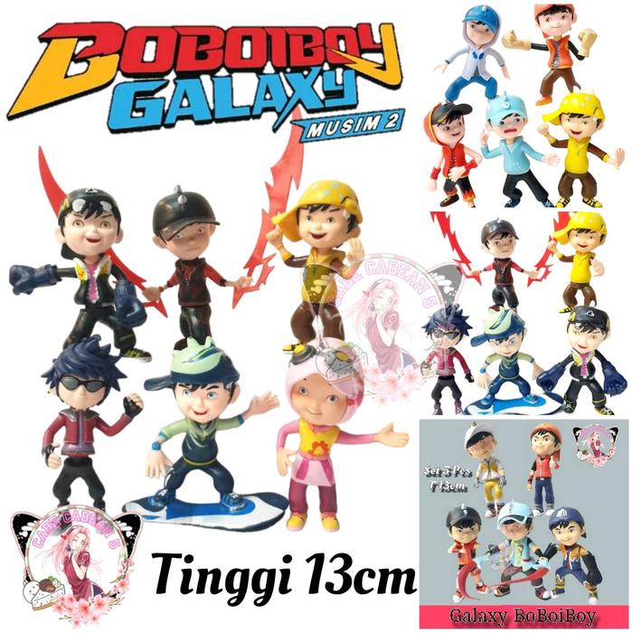 SALE  MAINAN BOBOIBOY GALAXY SET 5 SUPRA SOLAR BLAZE GEMPA TOY FIGURE READYY