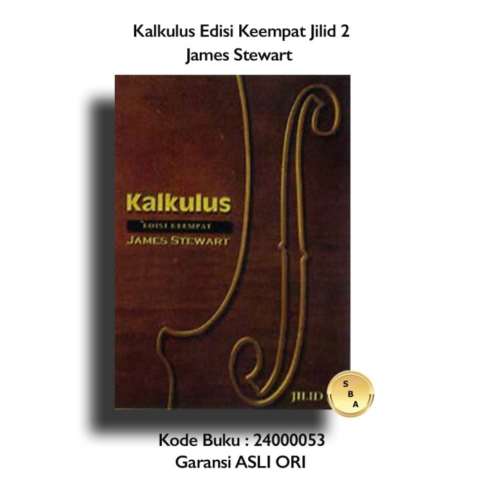 terbaru  buku kalkulus jilid 1 dan 2 edisi ke 4 james stewart erlangga ready