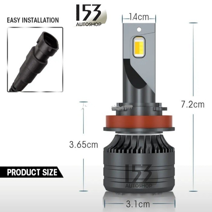 Ready Bolamp Lampu H11/H1/Hb3/Hb4/H4 Led 50W 3 Warna