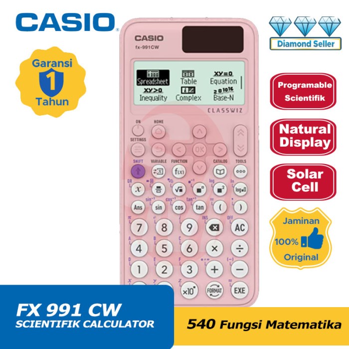 

Kalkulator Casio FX 991 CW Standard Scientific TERLARIS/TERMURAH/TERPOPULER