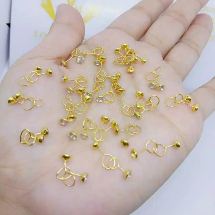 Bisa Spk Anting Toge/Anting Bayi 0,5Gr Emas Kuning 24 Karat