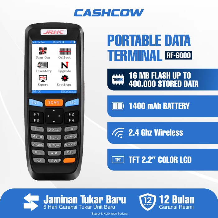 Barcode Scanner PDT Handheld 2D Wireless Scanner Gudang