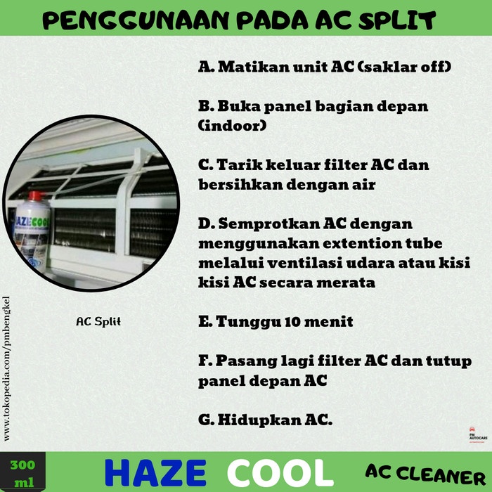 AC Cleaner spray (pembersih AC) Hazecool