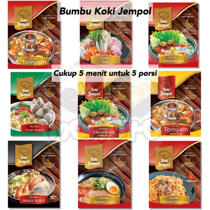 

TERJAMIN Koki Jempol Bumbu Tomyam / Suki / Steamboat / Ramen Kuah Goreng / Miso