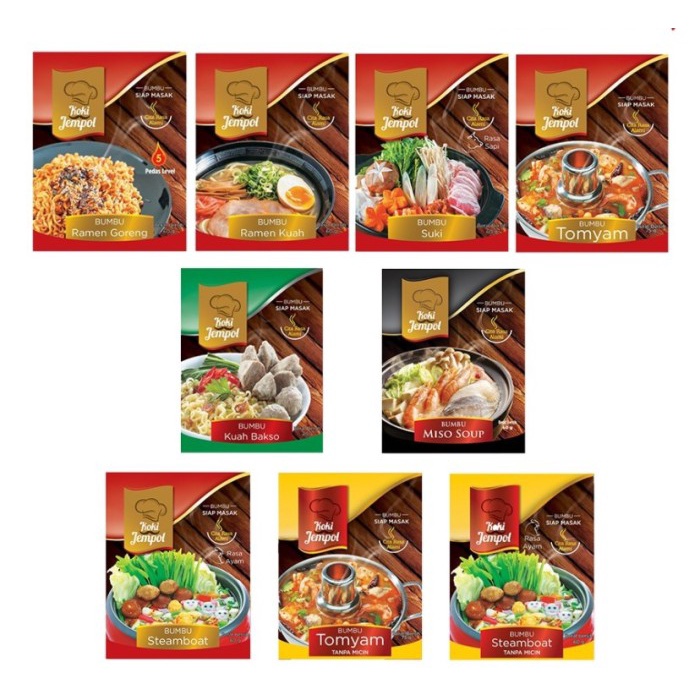 

PROMO KOKI JEMPOL BUMBU INSTANT TOMYUM SUKI STEAMBOAT RAMEN BAKSO MISO SACHE