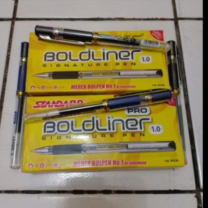 

PULPEN STANDARD BOLDLINER PRO 1.0 1 LUSIN ISI 12 PCS HARGA PROMO !!!