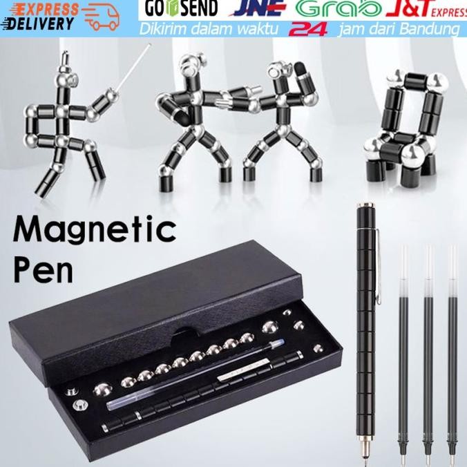 

Mainan Fidget Pen Multifungsi Metal Magnetik Pulpen Anti Stress