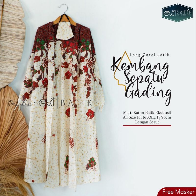 Cardigan Outer Panjang Long Cardi Batik Katun Premium Outer Batik