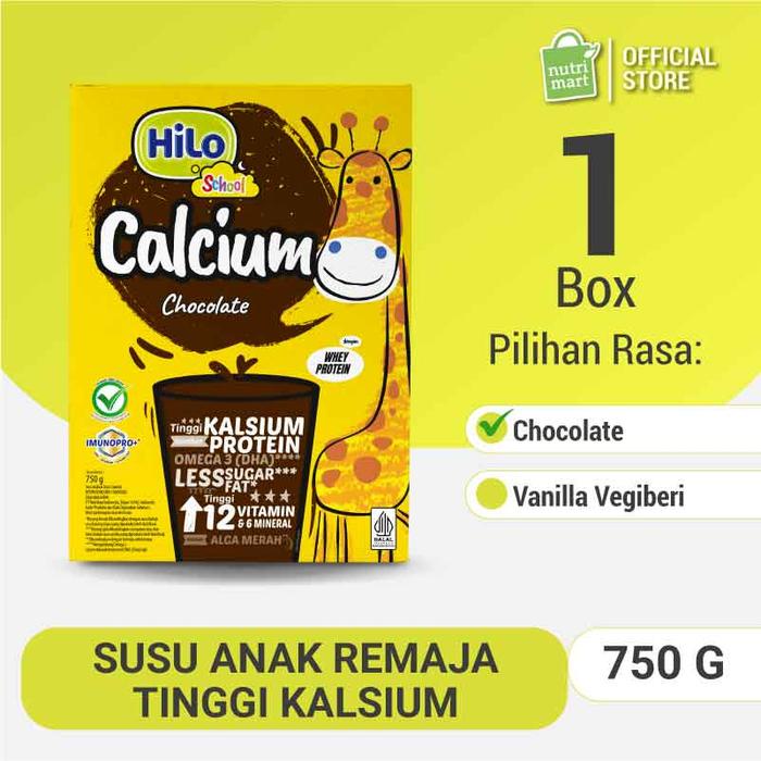 

terbaru !!! hilo school 750g - susu tinggi kalsium lebih rendah lemak - milk, dairy ready