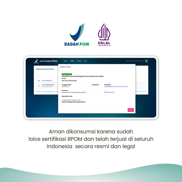 

terbaru !!! susu kambing etawa bubuk 1 kg - varian vanila - paket 3 - hieta ready