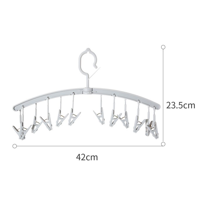 SALE! MINISO HANGER JEMURAN KAOS KAKI JEMURAN BAJU LIPAT KLIP FOLDABLE