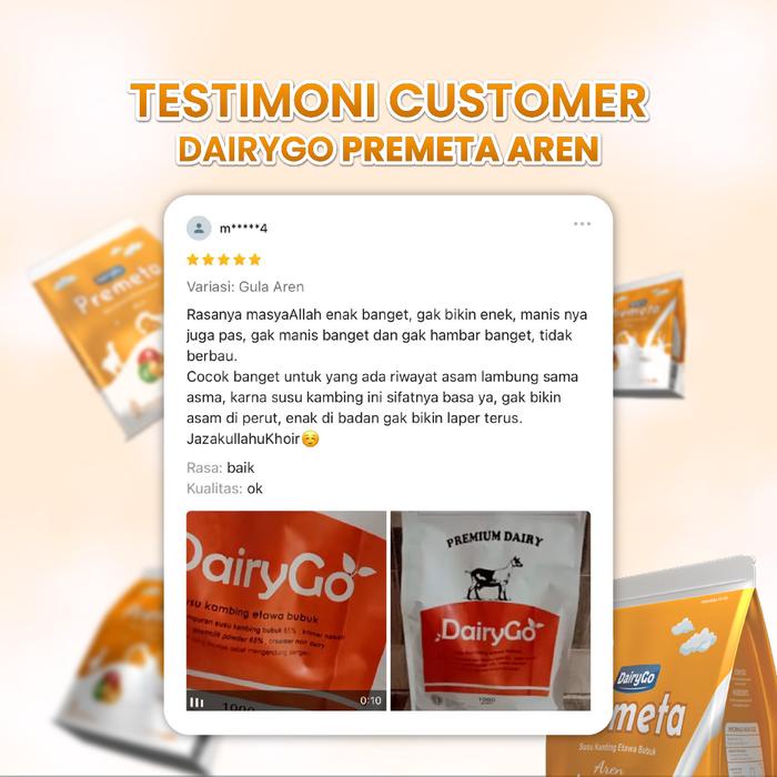 

terbaru !!! susu kambing etawa bubuk rasa gula aren premium 1 kilogram - dairygo ready