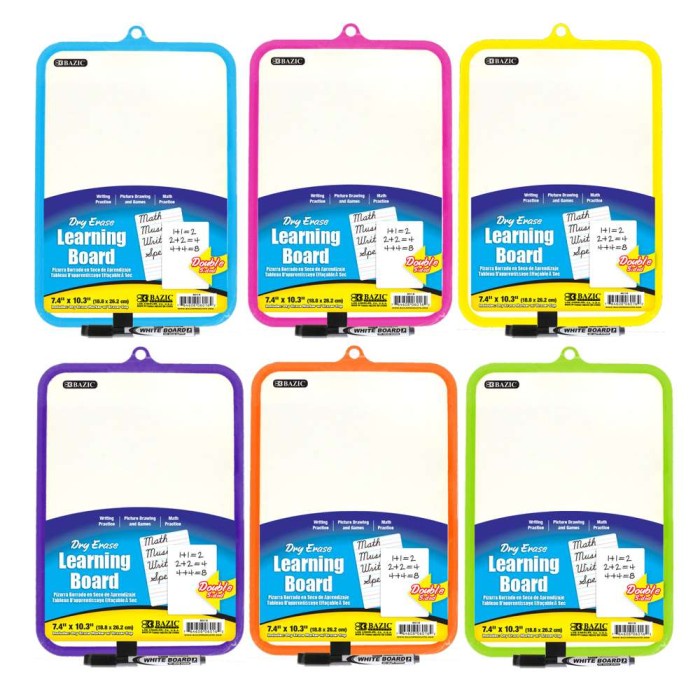 

JTTOP" BAZIC DRY-ERASE LEARNING BOARD PAPAN TULIS WHITEBOARD KECIL