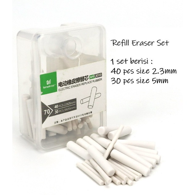 

JTTOP" TENWIN ELECTRIC ERASER / BATTERY ERASER / PENGHAPUS PENSIL OTOMATIS