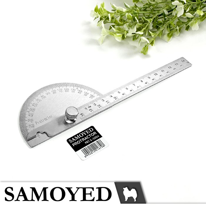 

JTTOP" PENGGARIS BUSUR DERAJAT / PROTRACTOR / ANGLE RULER SAMOYED PRT-S