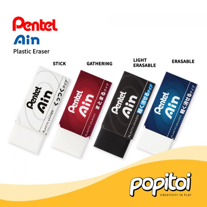 

JTTOP" PENTEL AIN PLASTIC ERASER PENGHAPUS PENSIL EASY LIGHT GATHER STICK