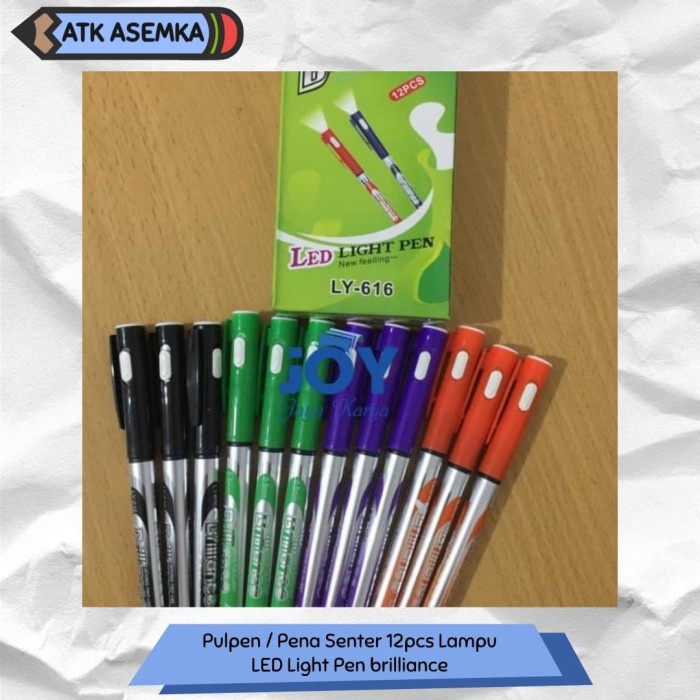 

JTTOP" PULPEN / PENA SENTER 12PCS LAMPU PROMOSI LED LIGHT PEN BRILLIANCE