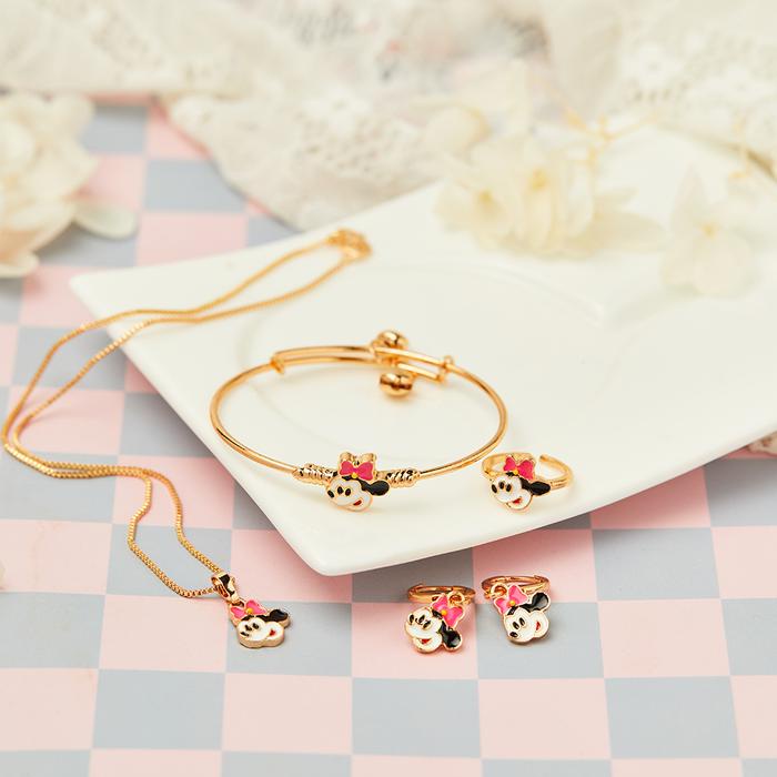 Satu Set Perhiasan Anak Perempuan Model Miki Minimouse Titanium/Viral Custome