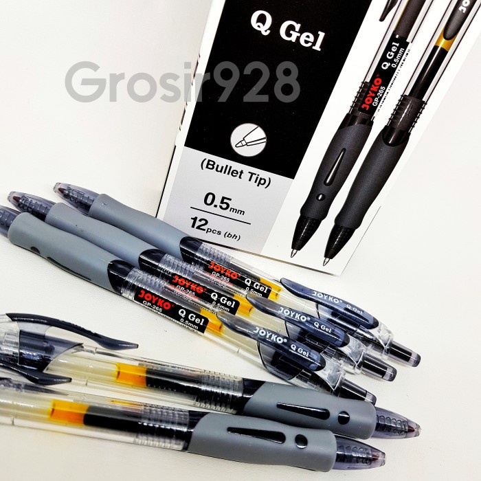 

JTTOP" (PER LUSIN) PULPEN / BALLPOINT GEL JOYKO Q GEL PEN GP-265 HITAM 0.5 MM