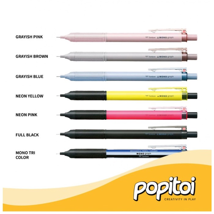

JTTOP" TOMBOW MONO GRAPH LITE MECHANICAL PENCIL PENSIL MEKANIK 0.3 0.5 MM