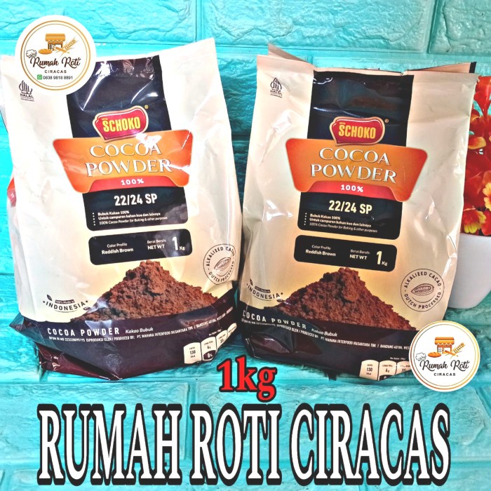 

Schoko Cocoa Powder 22/24 Sp 1Kg Halal Choco Cokelat Bubuk Coklat 1 Kg Kue Minuman