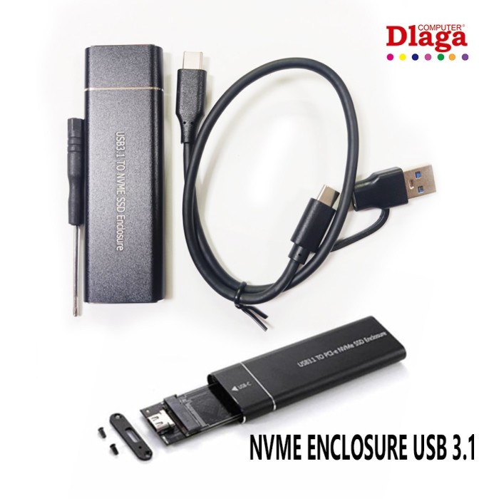 Casing SSD Enclosure M2 NVME USB 3.1 Type C HIGH SPEED ENCLOSURE