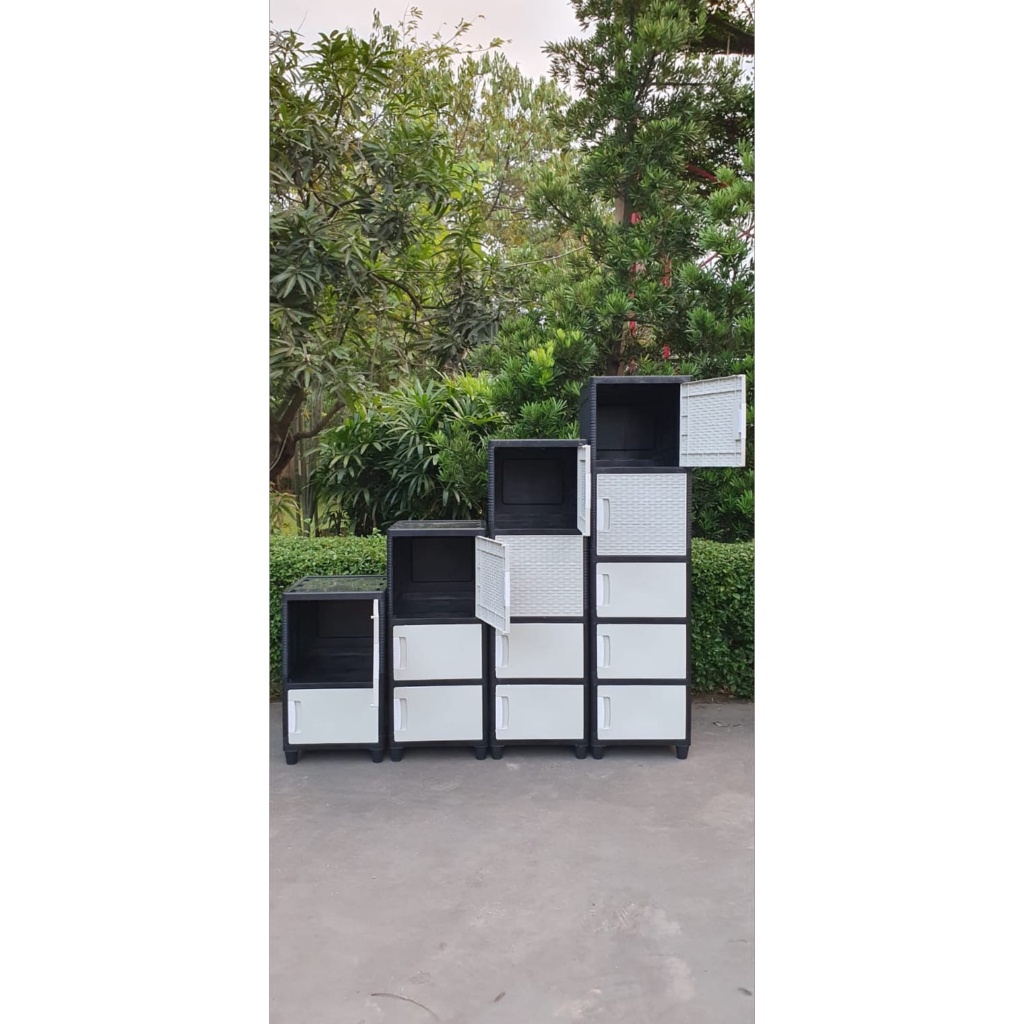Murah Akako - Lemari Pakaian Plastik Akako Swing Jumbo Catur Mix Susun 2, 3, 4 & 5