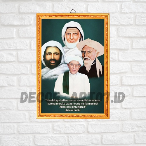 Limited Poster Poto + Bingkai Guru Skumpul / Poster Syekh Abdul Qodir Al Jailani / Syekh Aryad Al