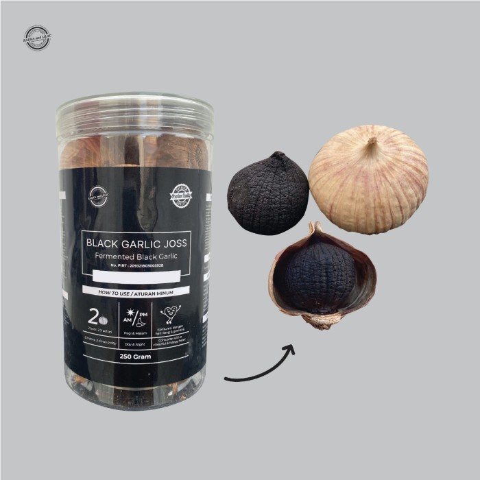 BLACK GARLIC JOSS PREMIUM FERMENTASI Bawang hitam tunggal
