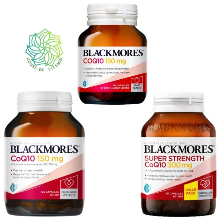 Blackmores CoQ10 150mg 125 Capsules CoEnzyme Co Q10 150 mg 30 300 300mg 90 Kapsul Australia