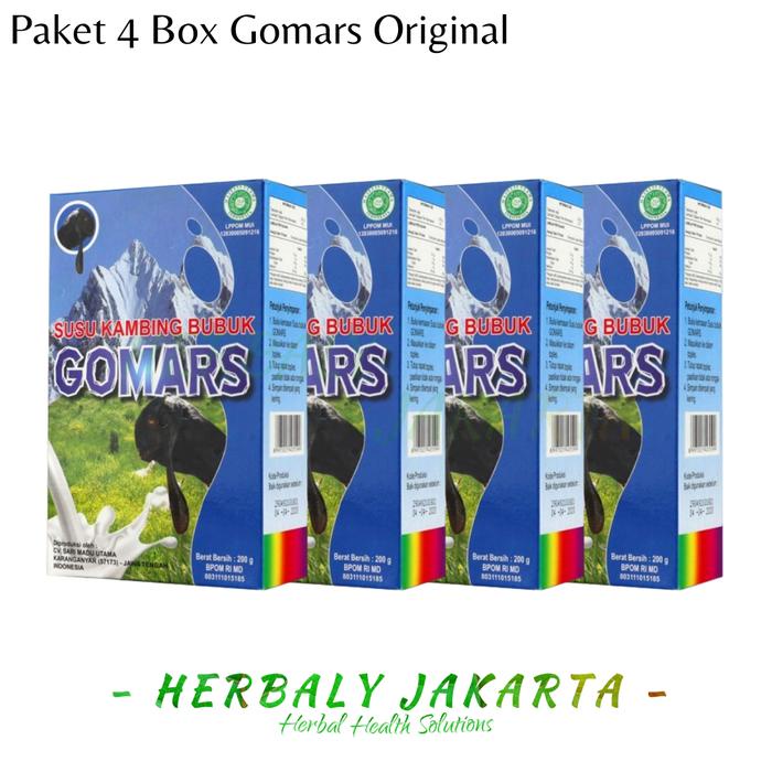 

terbaru !!! gomars 4 box susu kambing etawa bubuk original bpom ready