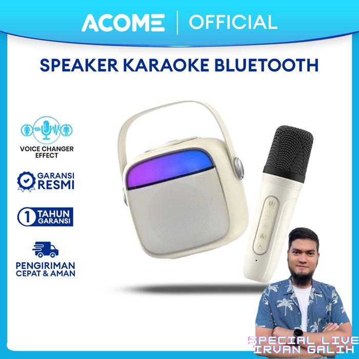 terbaru  [eksklusif irvan galih] acome a9 speaker karaoke bluetooth 5.3 / speaker wireless mini