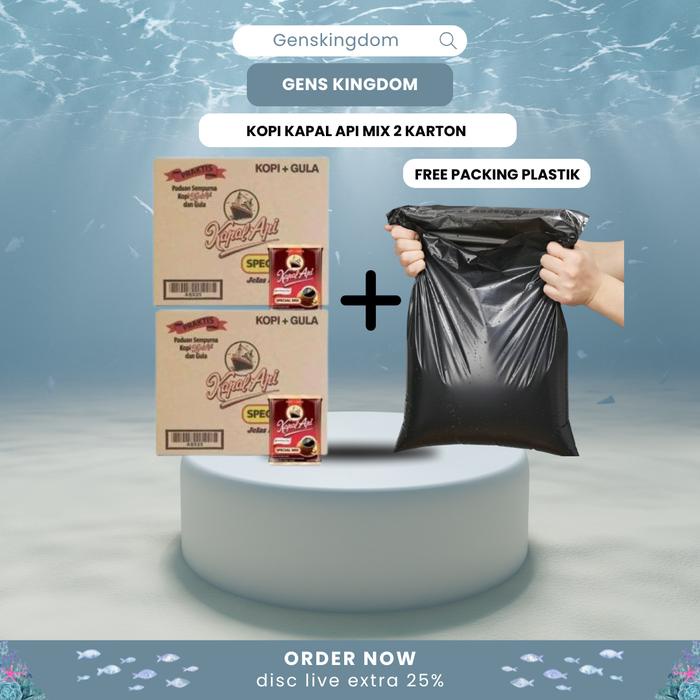 

[GENSKINGDOM 08 LEBARAN 4.4] - 2 DUS KOPI KAPAL API MIX 2 KARTON PACKING DUS