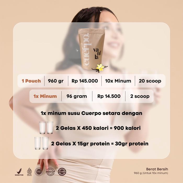 

Cuerpo Susu Tinggi Kalori & Protein 960 Gram Bundling 10 Pouch