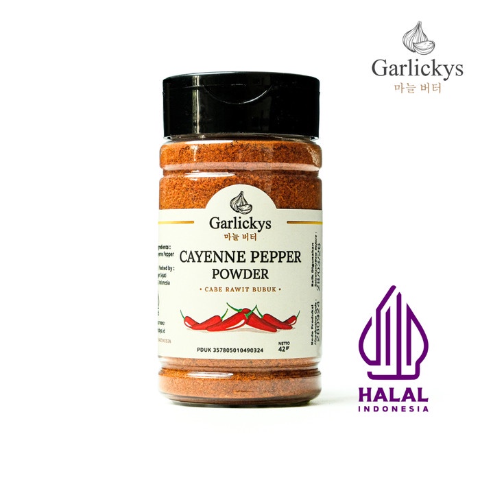 

Sale! Garlickys Cayenne Pepper Powder Organic Cabe Cabai Rawit Bubuk Super Pedas