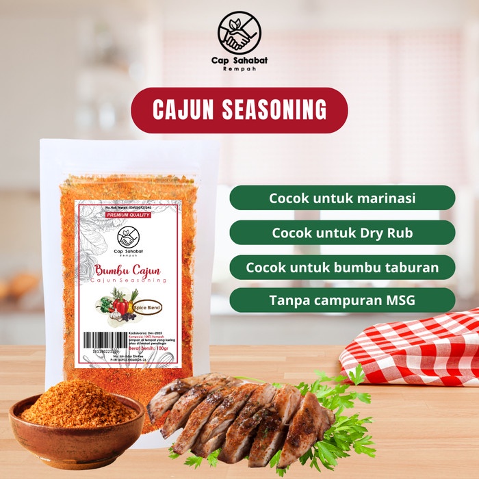 

Sale! 100Gr Bumbu Cajun / Cajun Seasoning/ Rempah Jsr/ 100% Premium Quality