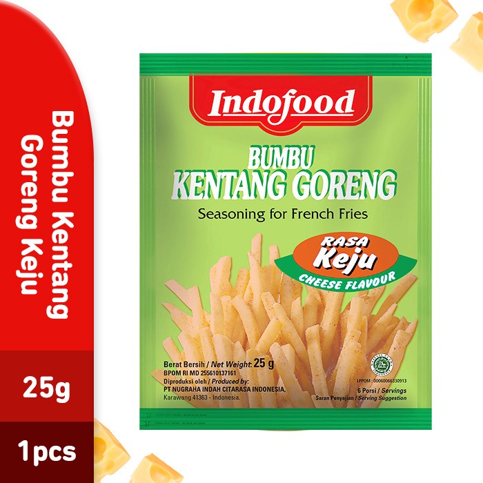 

Sale! Bumbu Indofood Kentang Goreng Rasa Keju 25 Gr