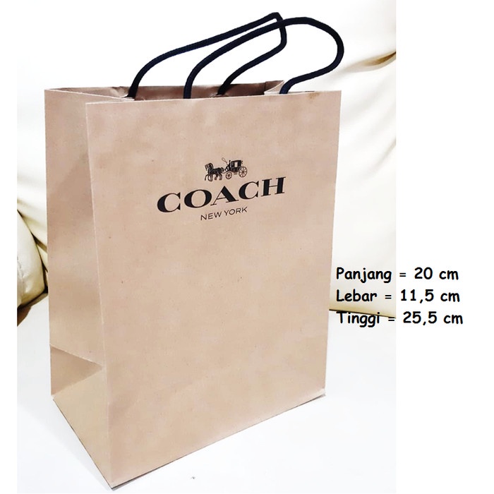 Paper Bag Coach 20 paper bag paperbag asli original coach authentic