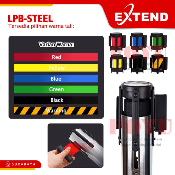 

Best Seller Tiang Pembatas Antrian Antrean Queue Line Pole Railing Stand 2 3 Meter Extend Lpb-Steel