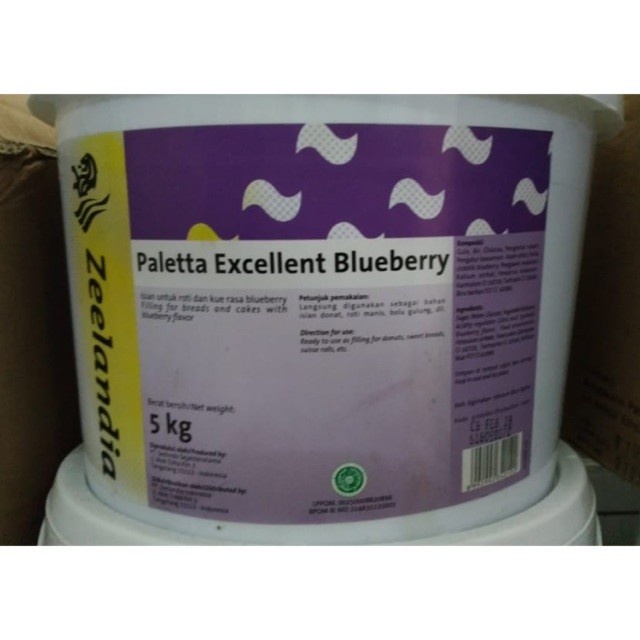 

Selai Paletta Excellent Blueberry - Zeelandia 5kg Gosend Only!!
