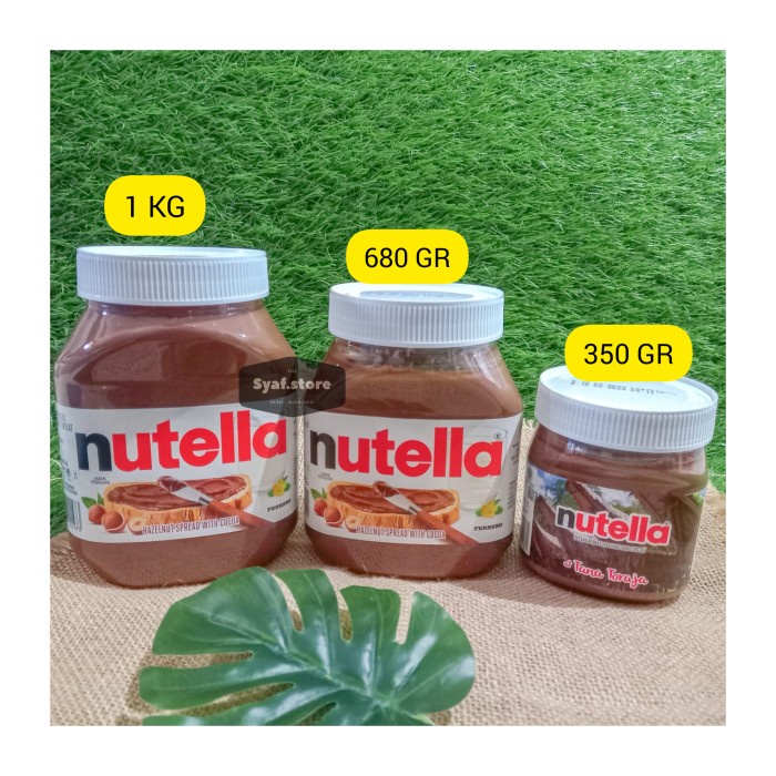 

NUTELLA SELAI COKLAT 1 KG / NUTELLA Hazelnut spread/ 680gr