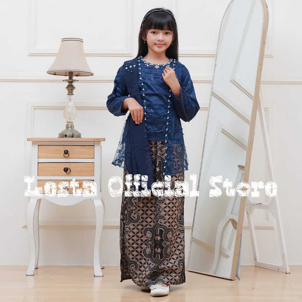 BIG PROMO Kebaya Anak Perempuan Modern Set Kebaya Anak TK SD Setelan Kebaya Kutubaru Anak Cewek Baju