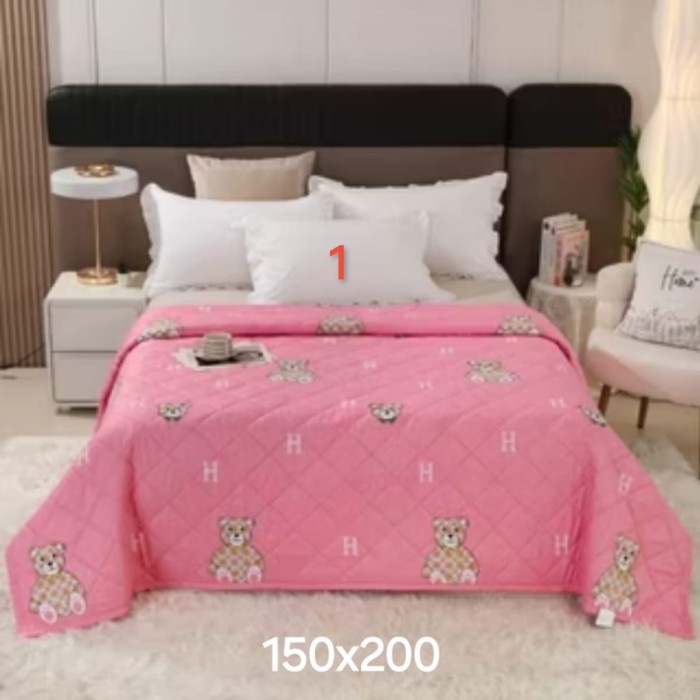 TOP SELIMUT KAIN BEDCOVER KATUN TIPIS BORDIR HALUS -