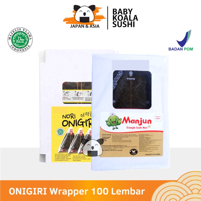 

Terlaris Nori Onigiri Halal 100'S Manjun Triangle Wrapper Ready