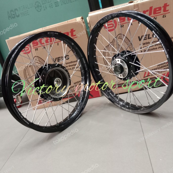 Terlaris Velg Set Jari2 Rx King Scarlet 160 185 Ring 18 Plus Ban