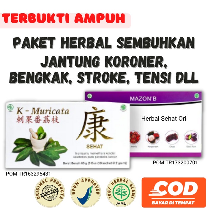 

Obat Jantung Koroner, Jantung Bengkak, Stroke, HIV Mazon B K Muricata