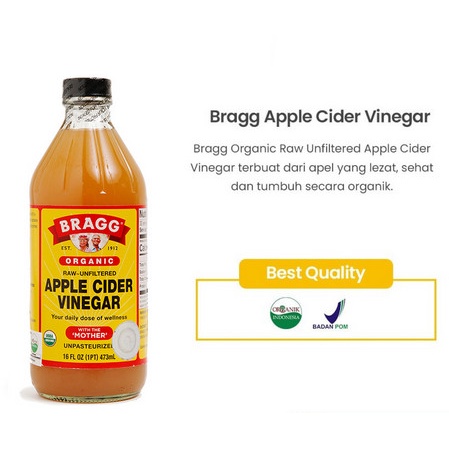 

Bragg Apple Cider Vinegar Organic Raw Unfiltered 16oz 473ml