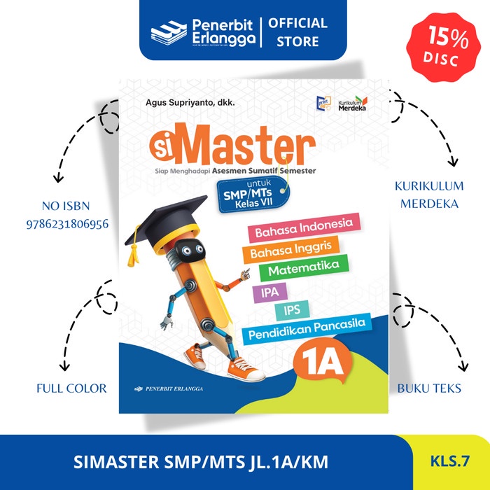 

SALE !!! SIMASTER SMP/MTS KELAS 7A KURIKULUM MERDEKA ERLANGGA READYY