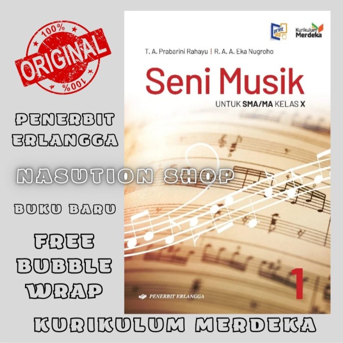 

SALE !!! BUKU SENI MUSIK KELAS 1 / X 10 SMA ERLANGGA KURIKULUM MERDEKA ORI READYY